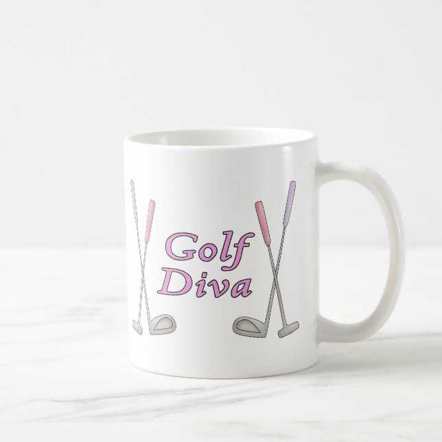 Caneca De Café Diva do golfe (Direita)