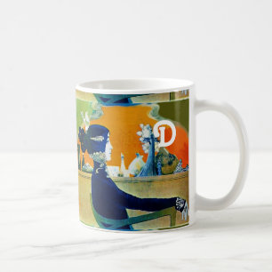 CANECA DE CAFÉ DIVA NO AZUL, MONOGRAMA DA FORMA DA BELEZA