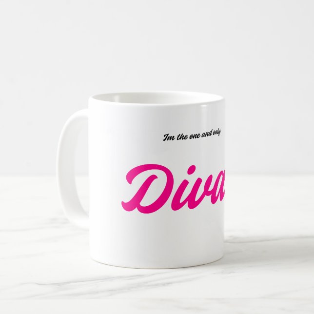 Caneca De Café  Diva – Pink Coffee Mug (Frente Esquerda)