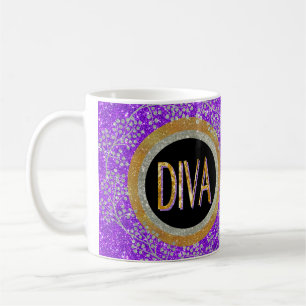 Caneca De Café Diva Sparkle
