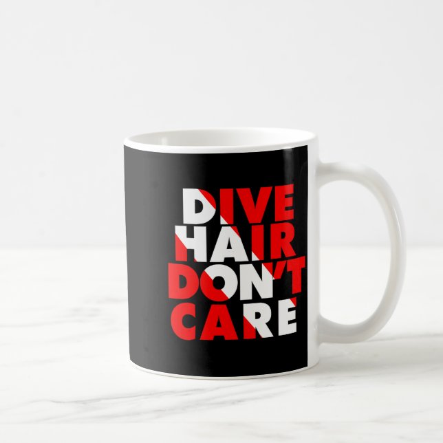Caneca De Café Dive Hair Don't Care  (Direita)