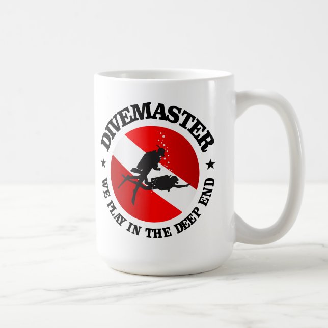 Caneca De Café Divemaster (Extremidade Profunda) (Direita)