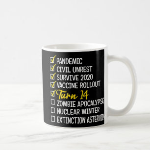 Caneca De Café Diversão 14 Birthday Dif 14 Anos Quarentena 202
