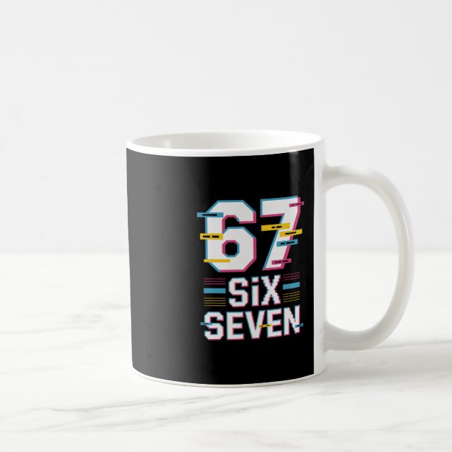 Caneca De Café Diversão 6 7 Seis Sete Meme  (Direita)