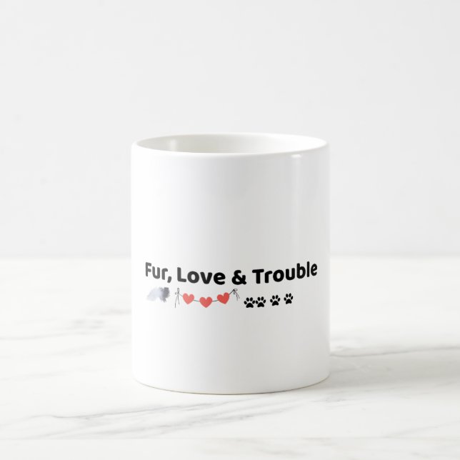 Caneca de Café Diversão Amor e Problema Amantes de (Centro)