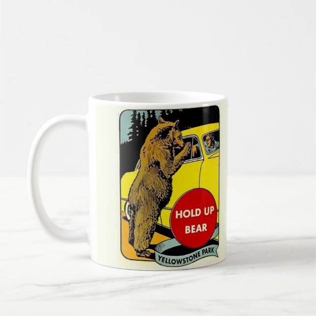 Caneca De Café Diversão Antiga Parque Yellowstone (Esquerda)
