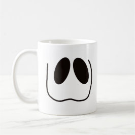 Caneca De Café Diversão, assustador, cara fantasma para o Hallowe