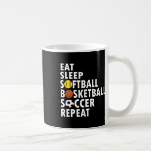 Caneca De Café Diversão Coma Dormir Suave Bysketbyll Soccer Men B