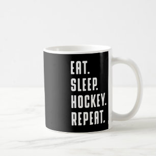 Caneca De Café Diversão Coma Hockey Com Sono Repete Gráfico Diver
