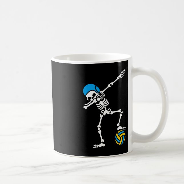 Caneca De Café Diversão Dab dabbing skeleton Água polo natação Ha (Direita)