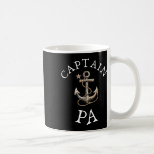 Caneca De Café Diversão de Âncora do Barco de navegação do Capitã