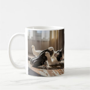 Caneca De Café Diversão de Calçado de Gato Reprodutor