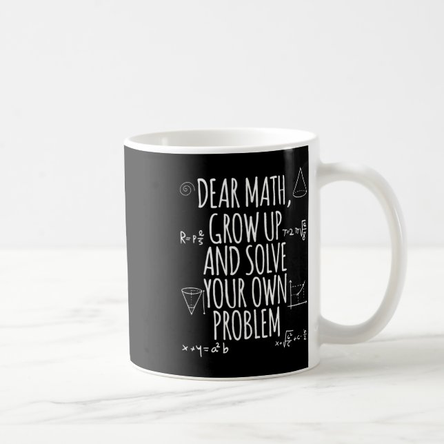 Caneca De Café Diversão De Matemática Menina Garota Homens Caras  (Direita)