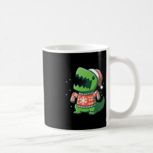 Caneca De Café Diversão de Natal T-Rex Dinossauro Ugly saurus