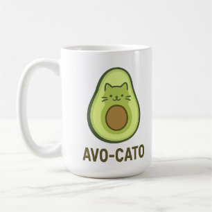 Caneca De Café Diversão Dizendo Avo Cato Humor Cat Avocado