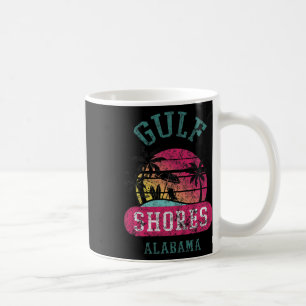 Caneca De Café Diversão do Golfo Shores Vintage Distressou Alabam