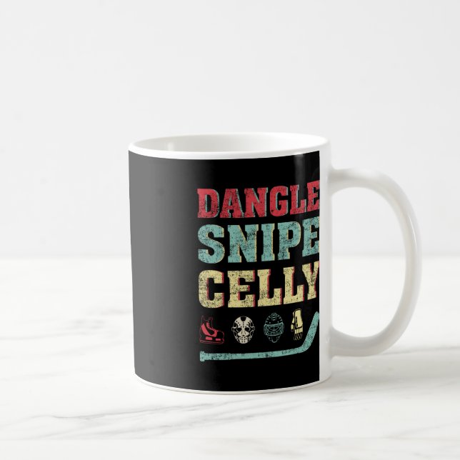 Caneca De Café Diversão do Hockey Lover Tee Dangle Snipe Celly Ho (Direita)