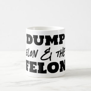 Caneca De Café Diversão Dump Elon e o Felon