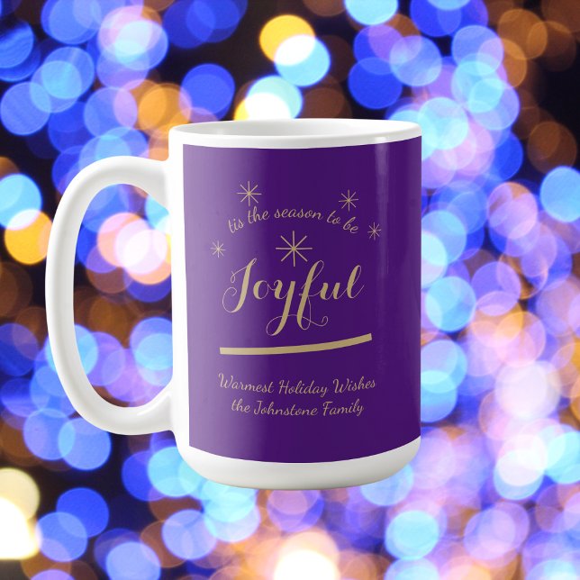 Caneca De Café Diversão Feriada - 'Esta é a estação para ser aleg (These Joyful mugs were designed to help bring  happy feelings to anyone who sees them.)