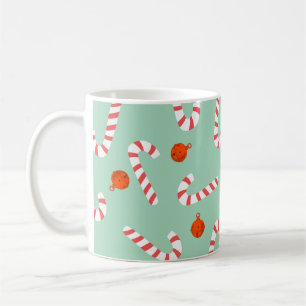 Caneca De Café Diversão Festiva com Canes Doces e Beliscos