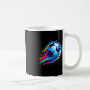 Caneca De Café Diversão Futebol Efeito Colorido Tinta Tie Sinta o