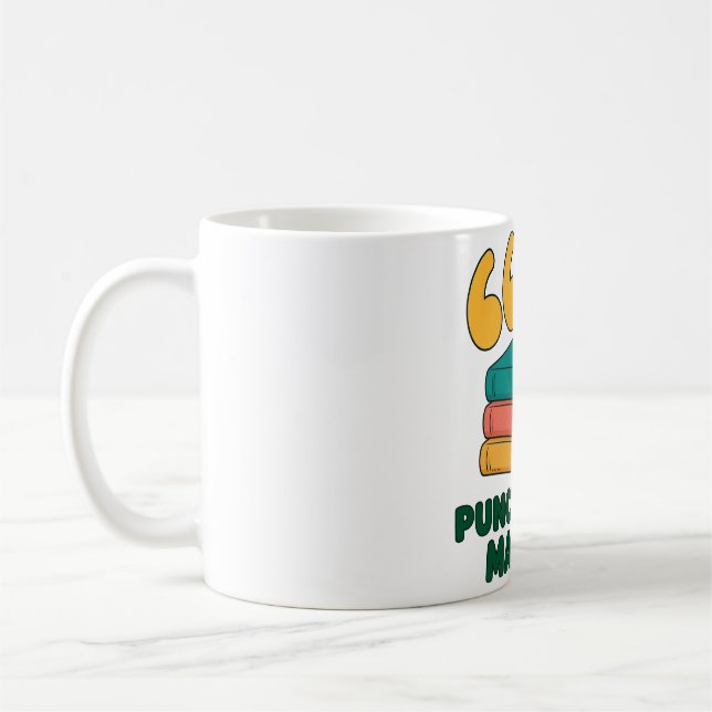 Caneca de Café Diversão Gramática Pontuação Import (Esquerda)