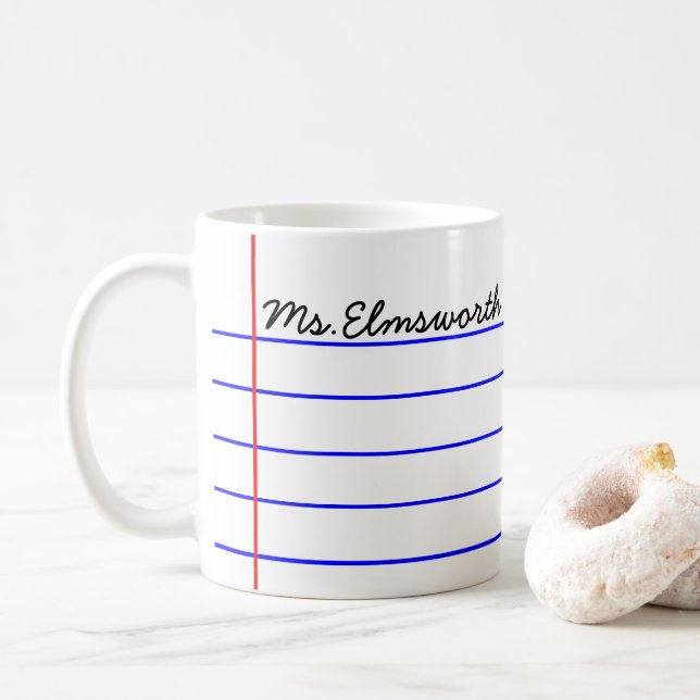 Caneca De Café Diversão, Mínima Personalização do Professor Mug (Com Donut)