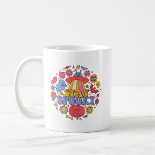 Caneca De Café Diversão Minimalista Colorida Retro Psicedélica