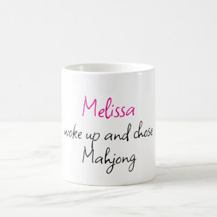 Caneca De Café Diversão Personalizada Nome Criativo Mahjong 