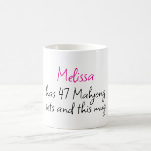 Caneca De Café Diversão Personalizada Nome Criativo Mahjong 