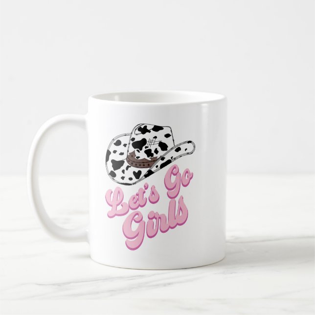 Caneca De Café Diversão Rosa Vamos Meninas País  (Esquerda)