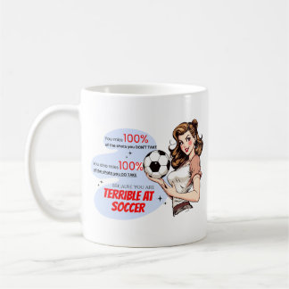 Caneca De Café Diversão Terrível no Futebol Camiseta Sassy Retro