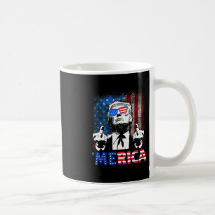 Caneca De Café Diversão Trump 4 De Julho Merica Bandeira American