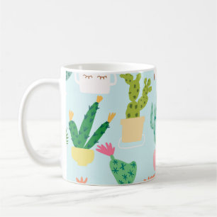 Caneca De Café Diversidade de cactus, formação contínua de vintag
