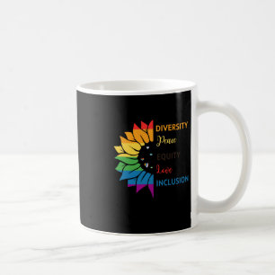 Caneca De Café Diversidade Equidade de Paz Inclusão de Amor - Rai