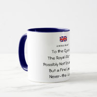 Caneca de Café Divertida Brinde Real da Rainha