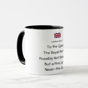 Caneca de Café Divertida Brinde Real da Rainha