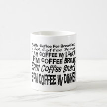 Caneca de Café Divertida com Horário de Pausa