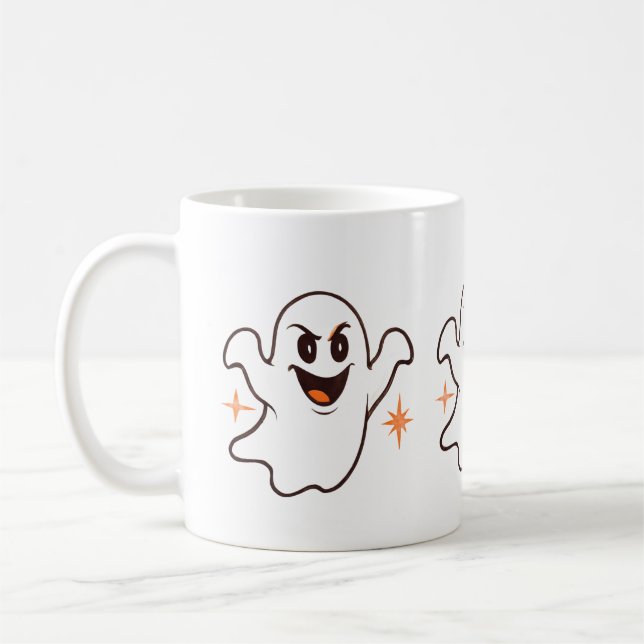 Caneca de Café Divertida e Assustadora de Fantasma (Esquerda)
