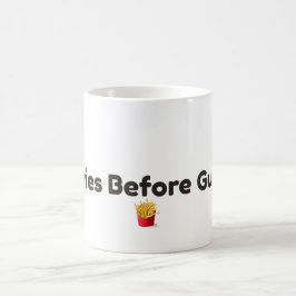 Caneca de Café Divertida 'Fritas Antes de Caras'