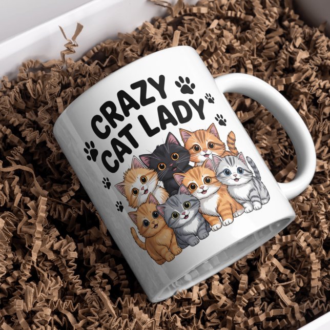 Caneca de Café Divertida para Amante de Gatos Doid (Criador carregado)
