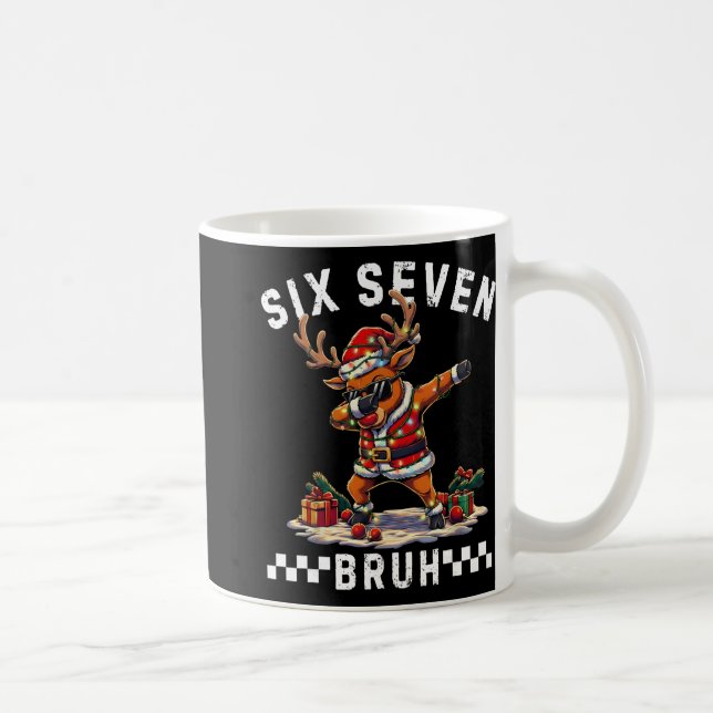 Caneca De Café Divertido 67 Natal Seis Sete Meme Dabbing Rena (Direita)