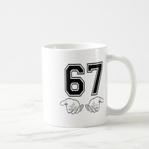 Caneca De Café Divertido 67 Seis Sete Meme Casal Combinando Hallo