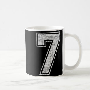 Caneca De Café Divertido 7 Número Sete Gráfico Grupo Halloween Na