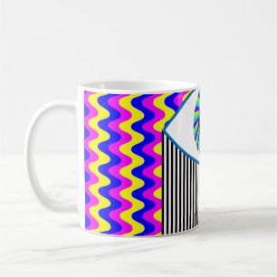 Caneca De Café Divertido com a arte digital ocular com o w multic