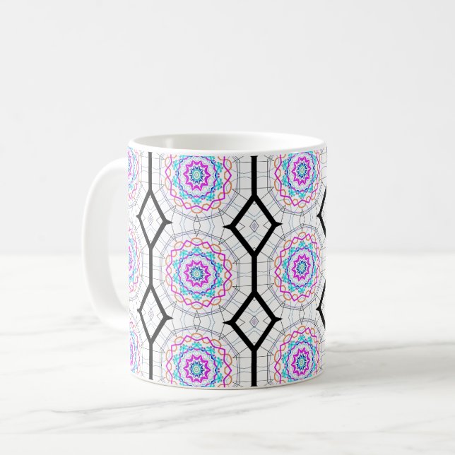 Caneca De Café Divertido com caleidoscópios (Frente Esquerda)