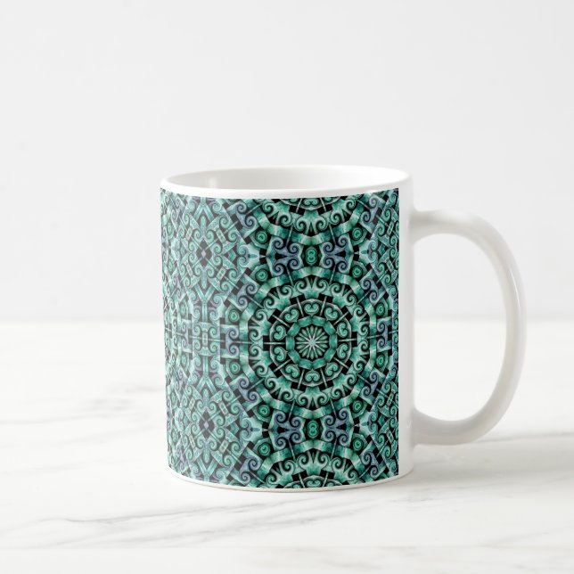 Caneca De Café Divertido com o Teal e o Negro (Direita)
