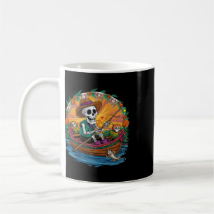 Caneca De Café Divertido Día De Los Muertos Pesca Fui Pescar Com