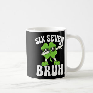 Caneca De Café Divertido dia de São Patrício seis sete bruh trevo