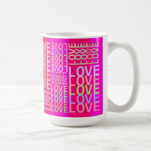 Caneca De Café Divertido e elegante "AMOR" para Casais